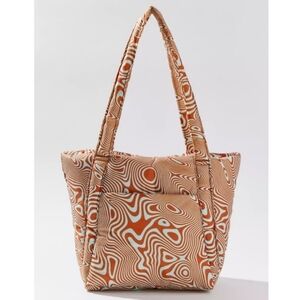 NWT BAGGU UO Exclusive Happy Mini Puffy Tote Bag Trippy Swirl Pool Sky Ciel